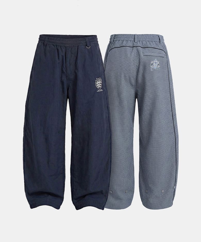 Shield-M Reversible Track Pants - Navy Check