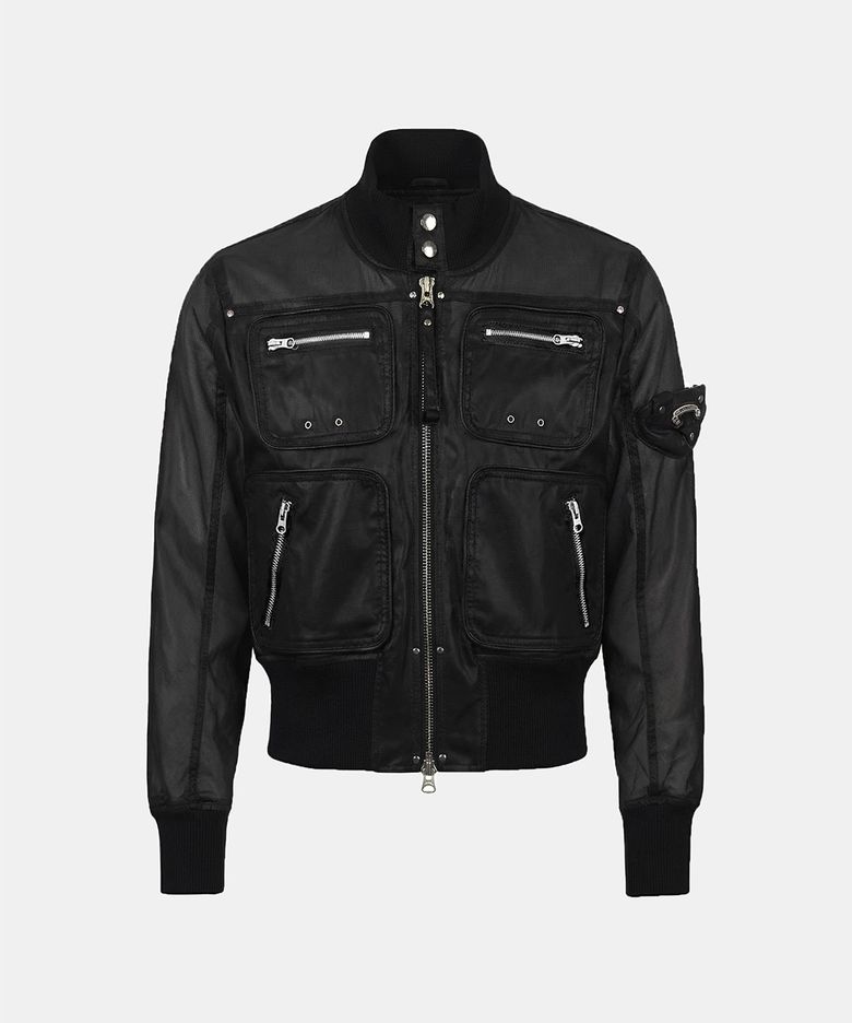 Laguna Lightweight Nylon Bomber Jacket - Black