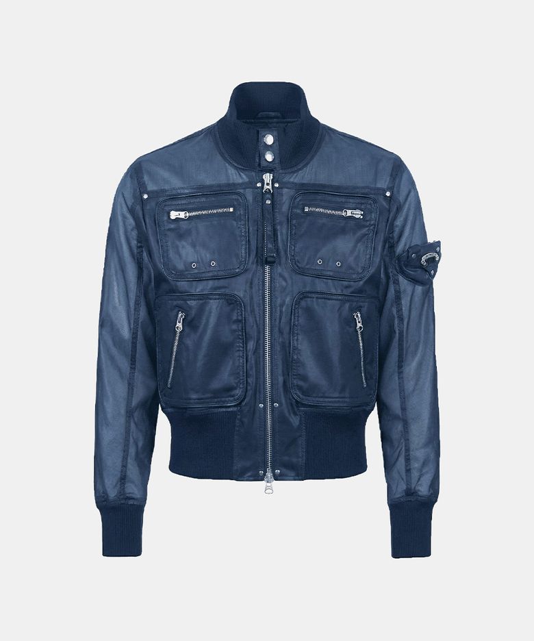 Laguna Lightweight Nylon Bomber Jacket - Navy