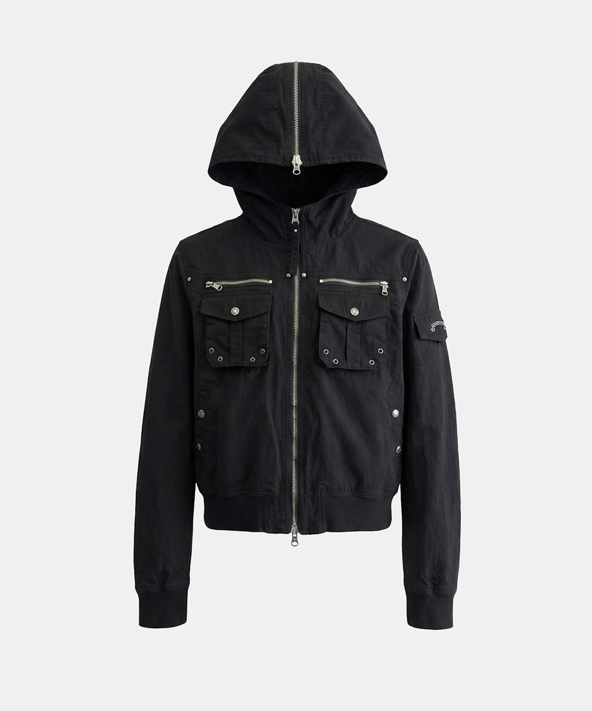 배드블러드(BADBLOOD) Daytona Nylon Hooded Jacket - Black