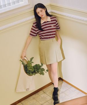 [고윤정 착장] CLASSIC LOGO ONE SHOULDER BUCKET BAG natural