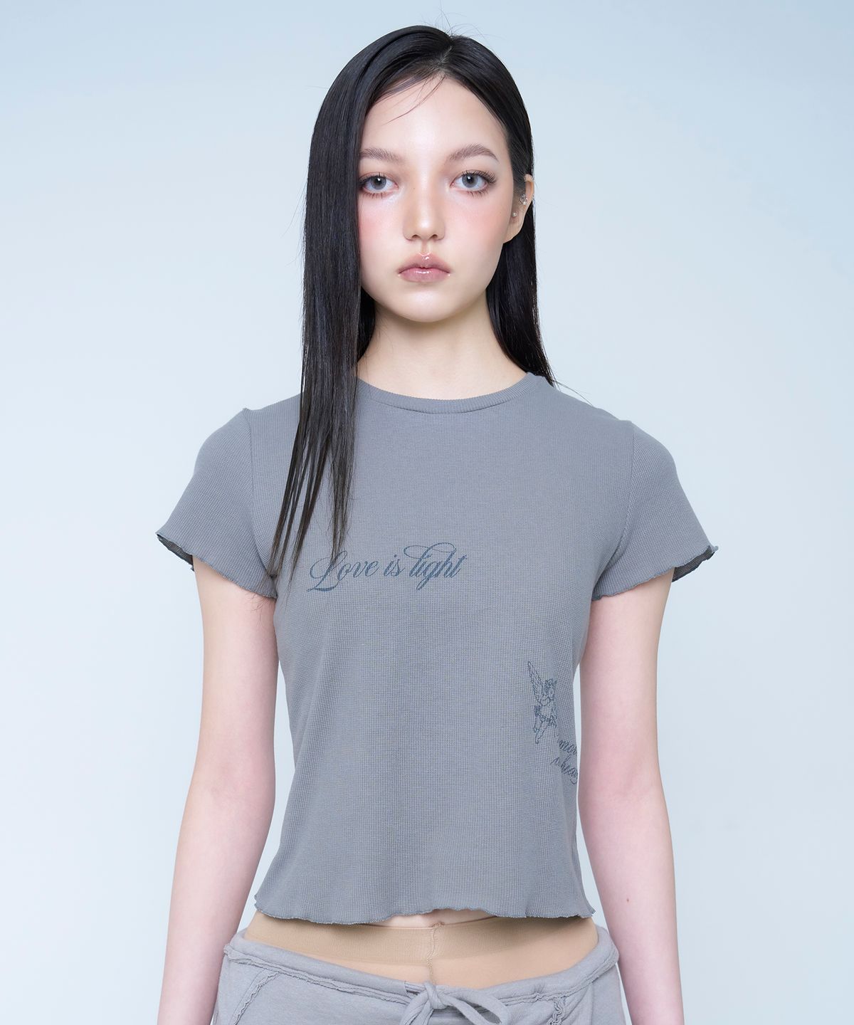 뎁크(DEPC) BABY LETTER T-SHIRT - GRAY
