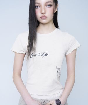 BABY LETTER T-SHIRT - CREAM