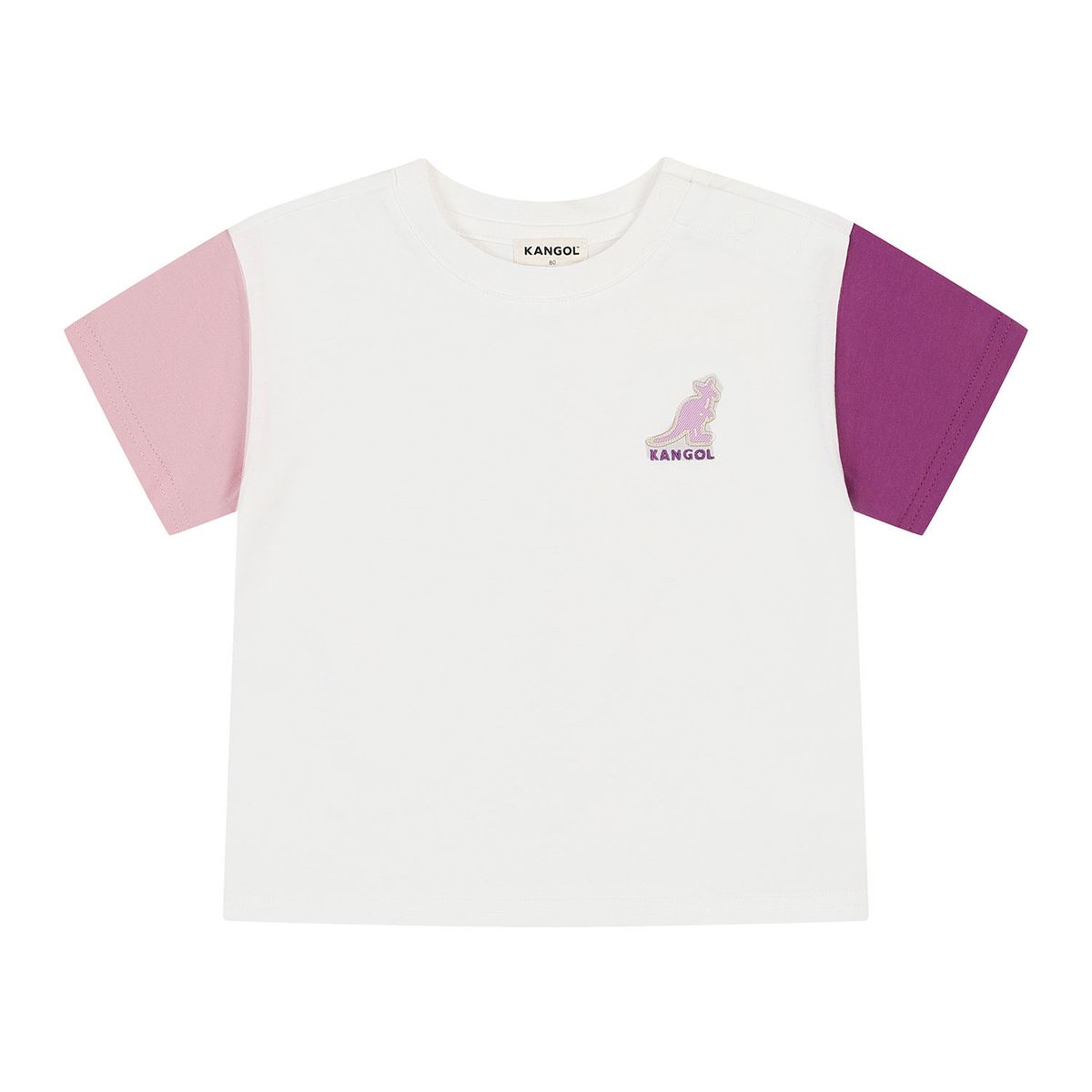 캉골키즈(KANGOL KIDS) [베이비] 컬러블럭 티셔츠 SB 0D11 화이트