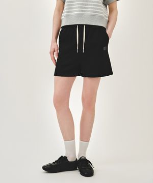 W VINTAGE CLASSIC LOGO SWEAT SHORTS black