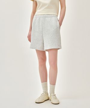 W REGULAR LOGO SWEAT SHORTS light heather gray