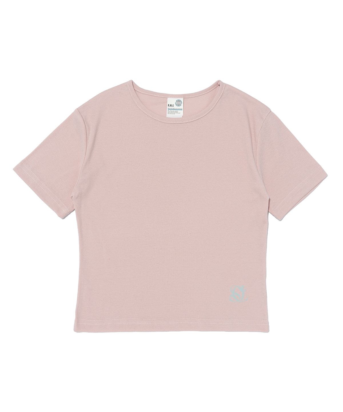 서울어패럴(SEOUL APPAREL) 사이드 서울 로고 크롭 반팔 티셔츠 (핑크)