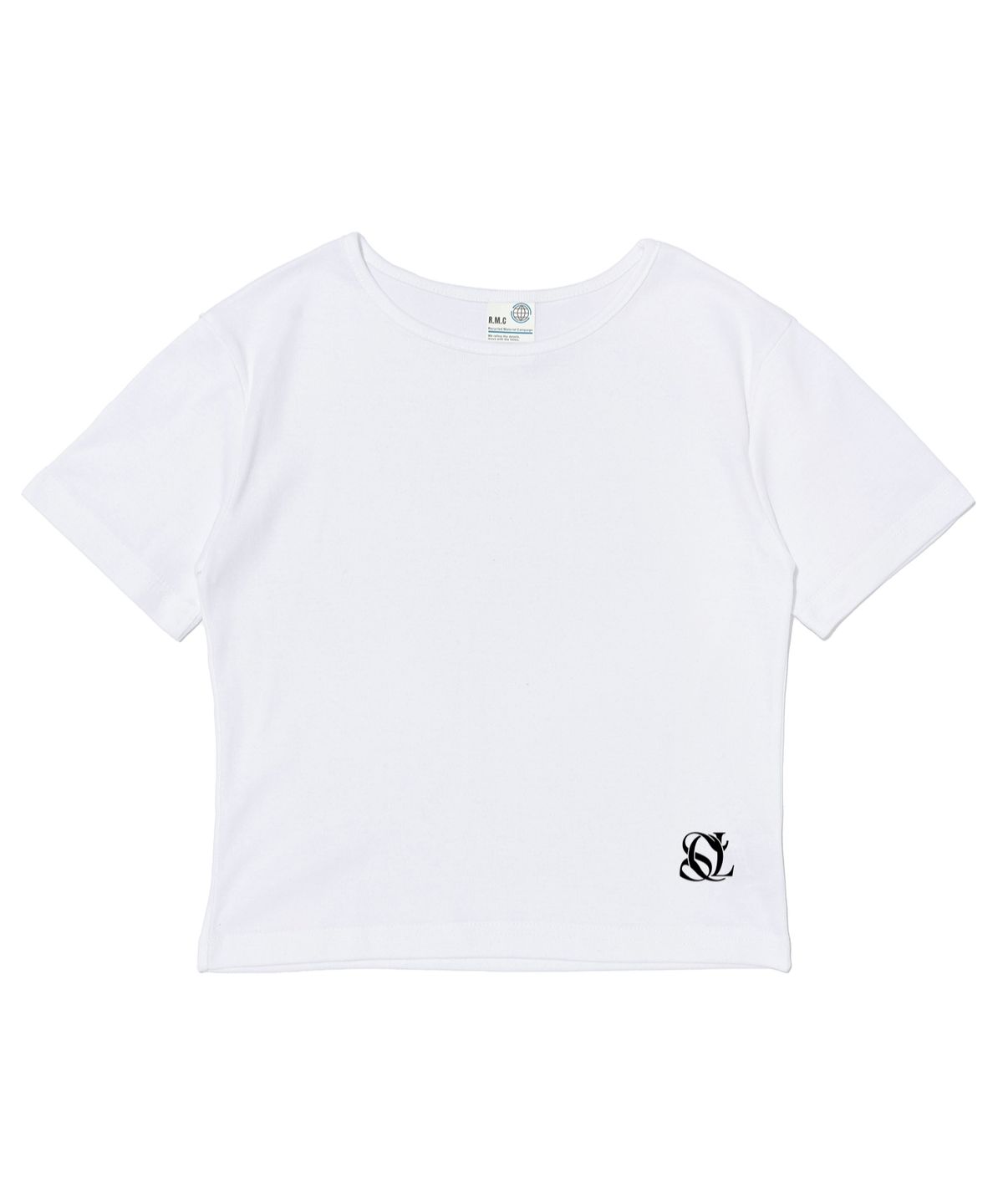 서울어패럴(SEOUL APPAREL) 사이드 서울 로고 크롭 반팔 티셔츠 (화이트)