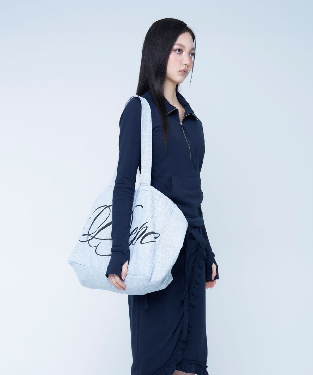 뎁크(DEPC) LOGO ECO BAG (VER.2) - DENIM BLUE