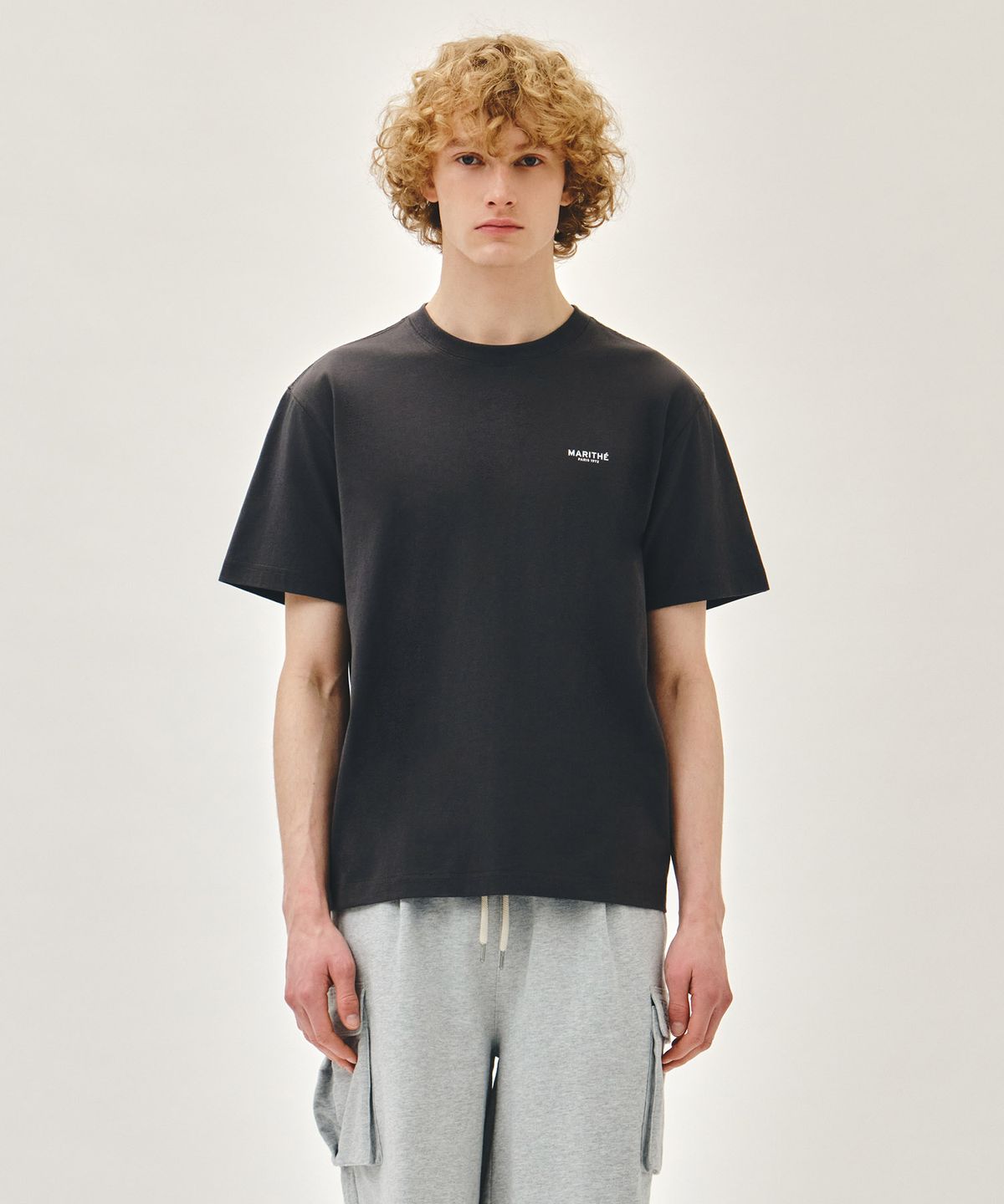 마리떼 프랑소와 저버(MARITHÉ + FRANҪOIS GIRBAUD) SMALL REGULAR LOGO TEE charcoal