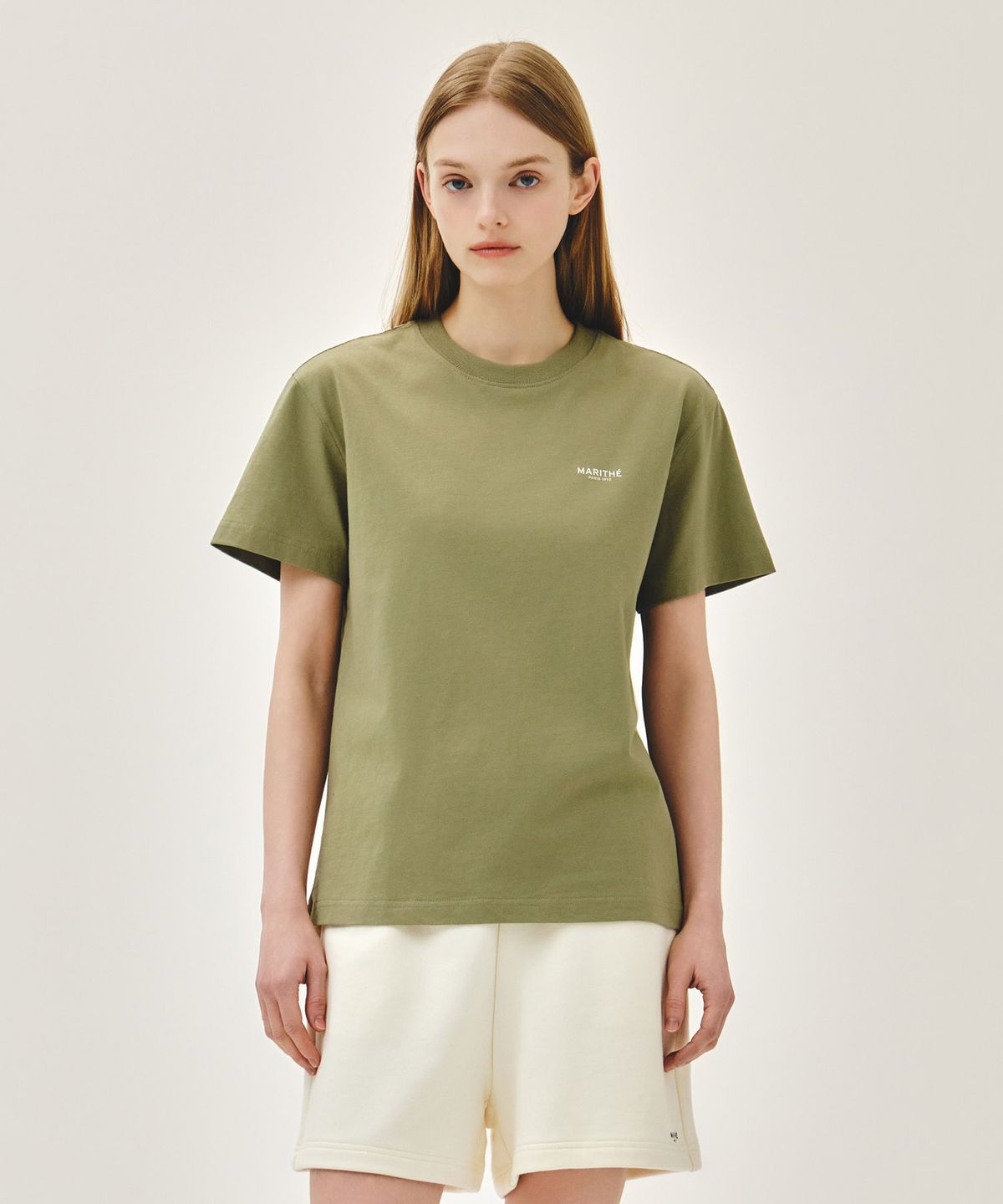 마리떼 프랑소와 저버(MARITHÉ + FRANҪOIS GIRBAUD) SMALL REGULAR LOGO TEE khaki