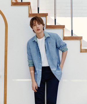 [카이 착용] 남성 샴브레이 스트라이프 셔츠 CH357E-56G AEY