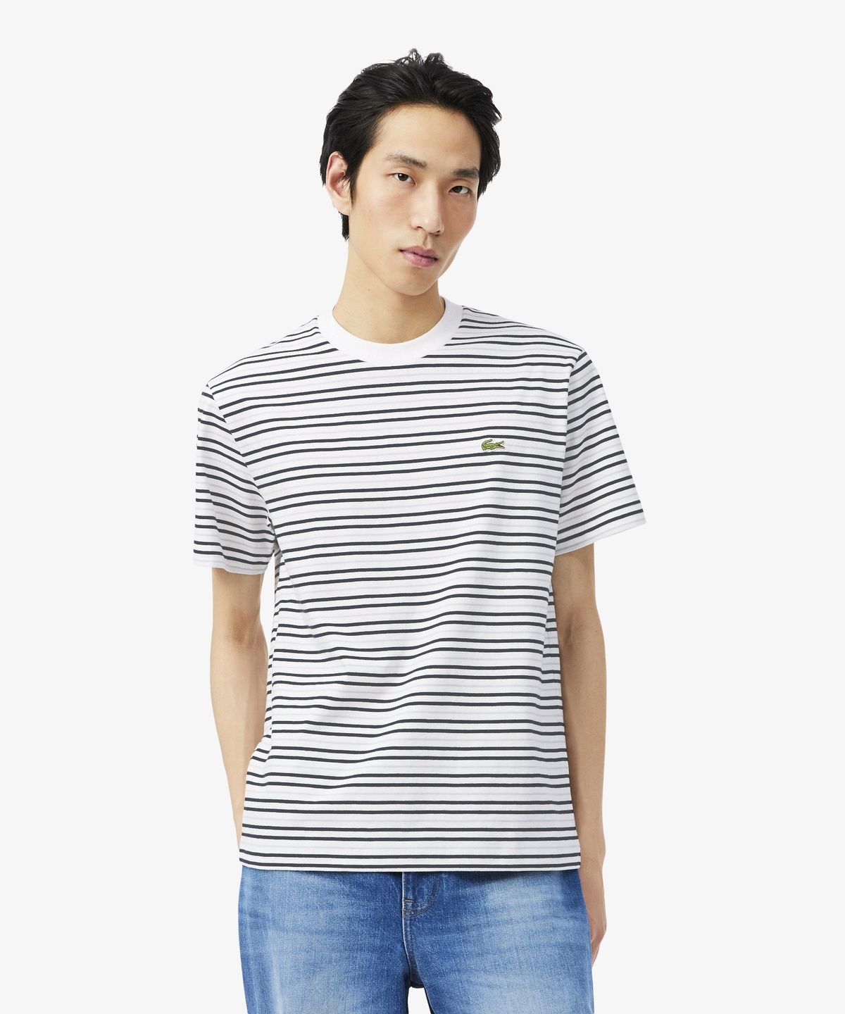 라코스테(LACOSTE) 남성 멀티 스트라이프 반팔 티셔츠 TH0874-56G 7XI