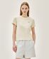 W SMALL REGULAR LOGO TEE cream