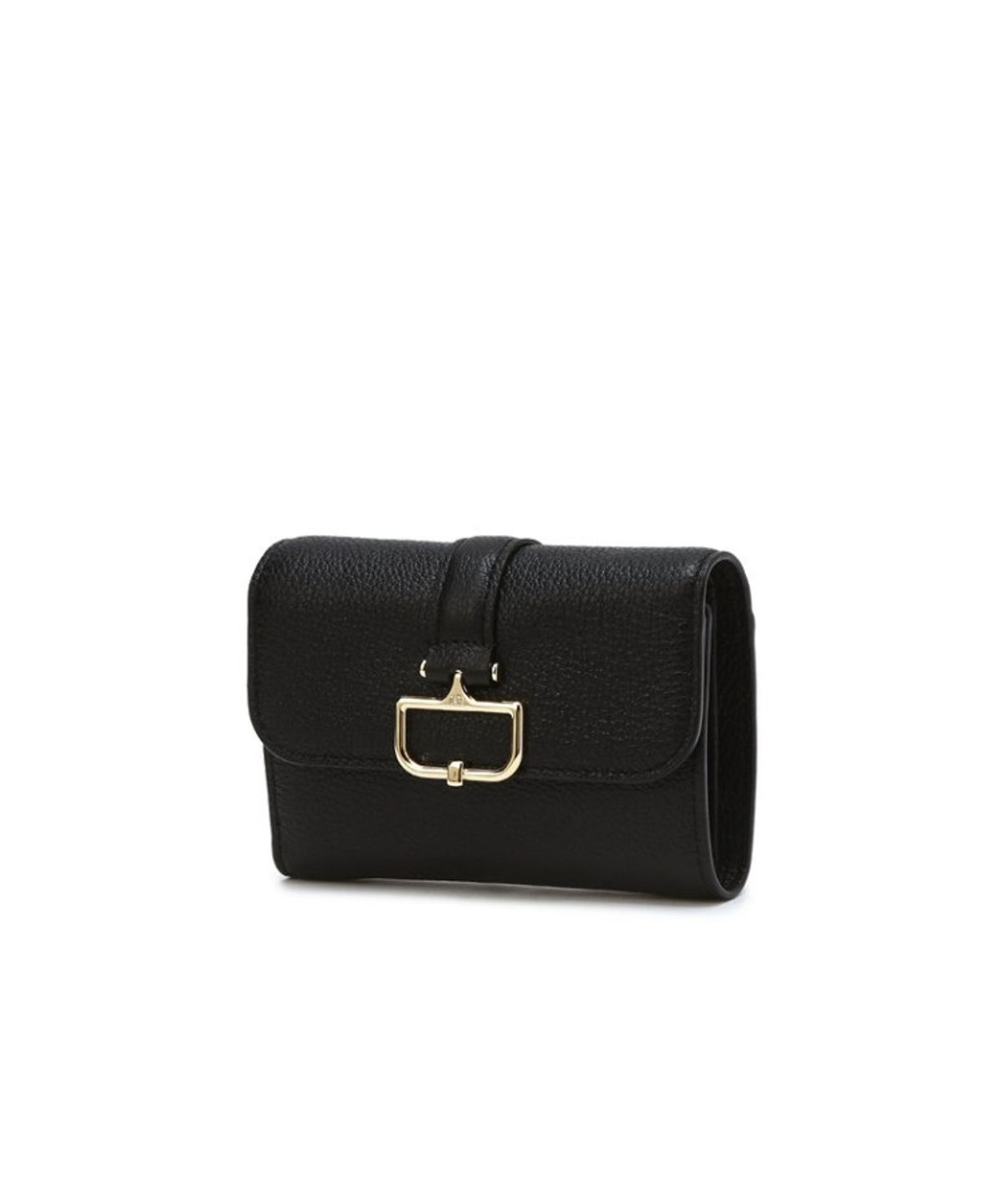 닥스 여성 액세서리(DAKS WOMENS ACCESSORIES) 버크백 샬롯 블랙 D장식 소가죽 반지갑_DCWA6E541BK