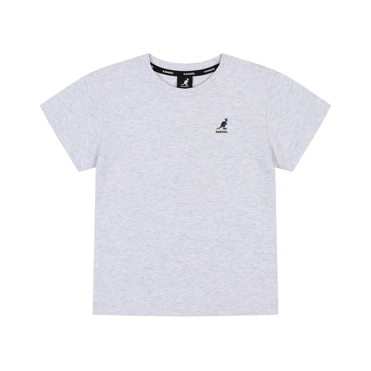 캉골키즈(KANGOL KIDS) 백 플래그 그래픽 티셔츠 SB 0125 멜란지 그레이