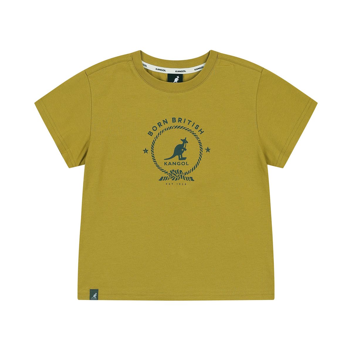 캉골키즈(KANGOL KIDS) 로프 그래픽 티셔츠 SB 0124 카키