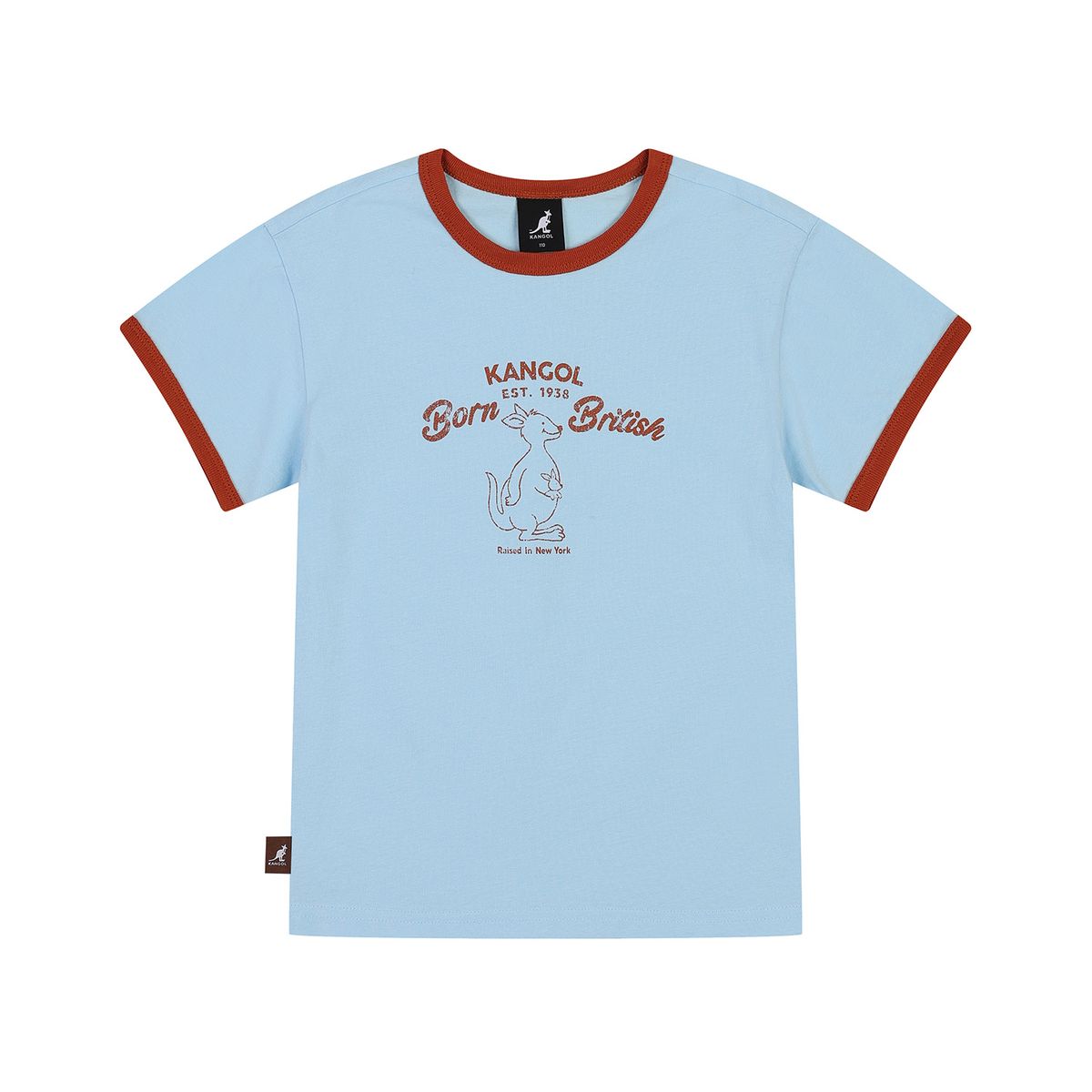 캉골키즈(KANGOL KIDS) 그래픽 링거 티셔츠 SB 0115 블루