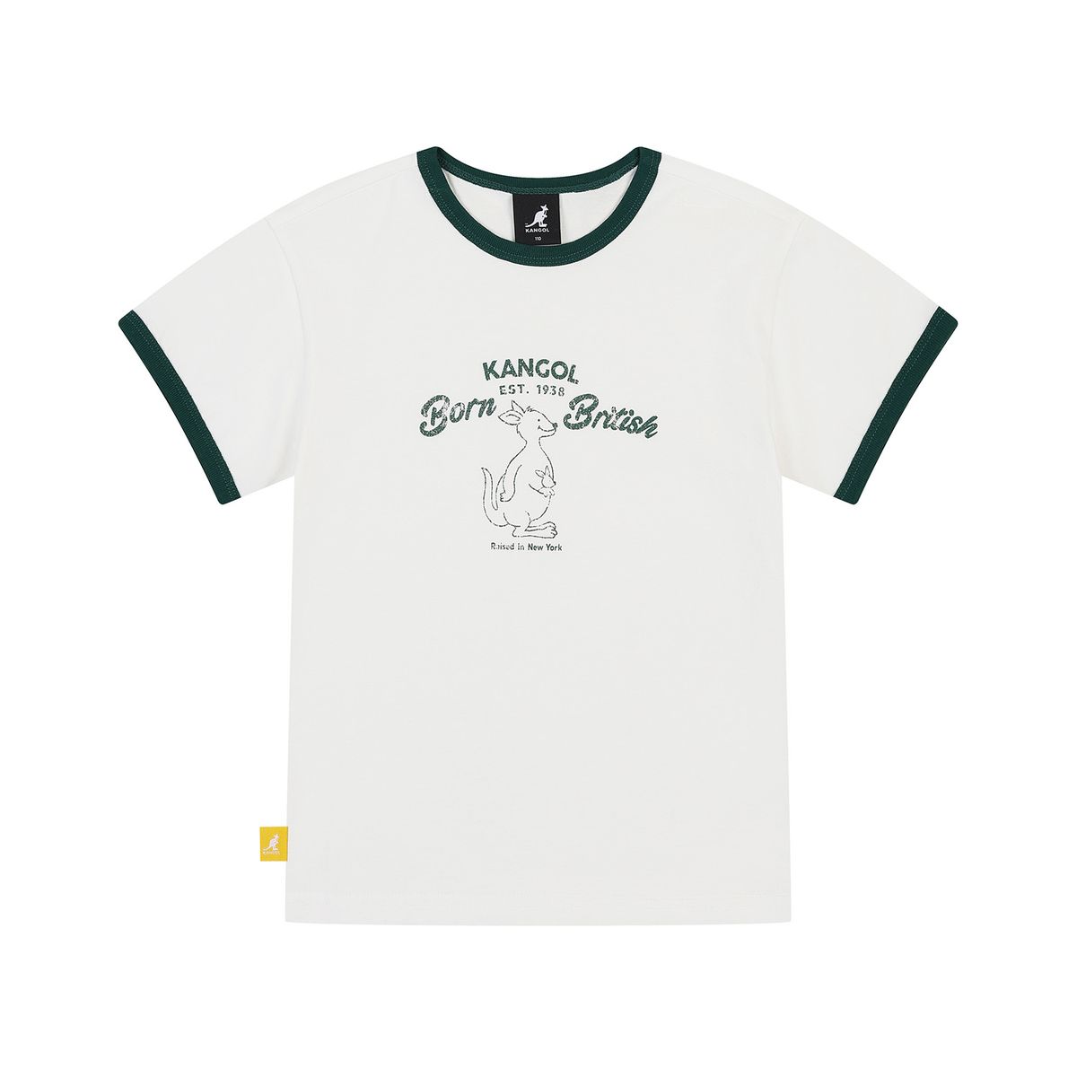 캉골키즈(KANGOL KIDS) 그래픽 링거 티셔츠 SB 0115 화이트