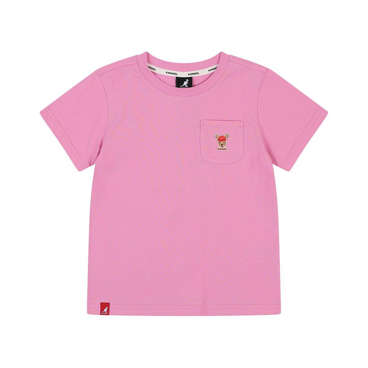 캉골키즈(KANGOL KIDS) 포켓 루 심볼 숏 슬리브 티셔츠 SB 0004 핑크
