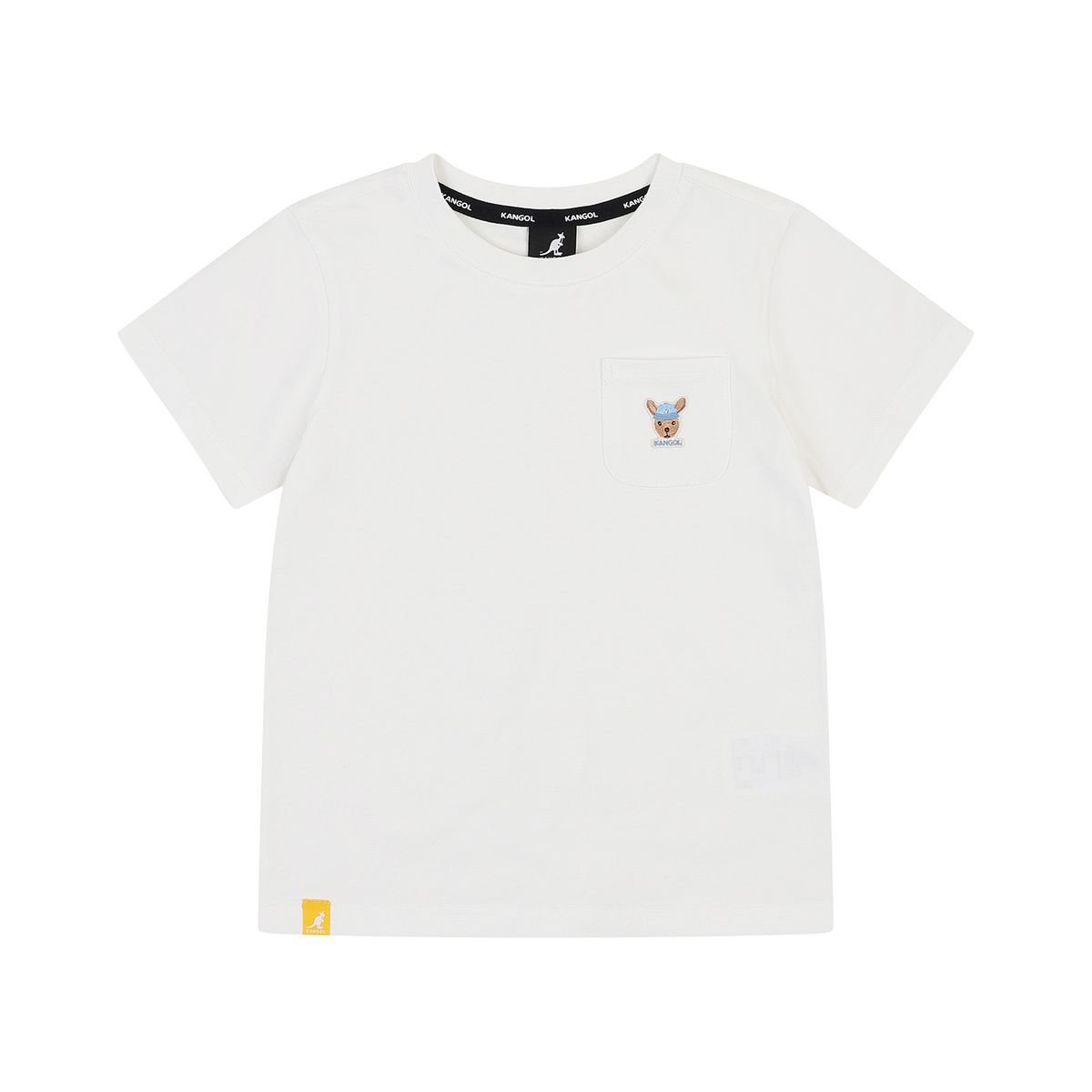 캉골키즈(KANGOL KIDS) 포켓 루 심볼 숏 슬리브 티셔츠 SB 0004 화이트