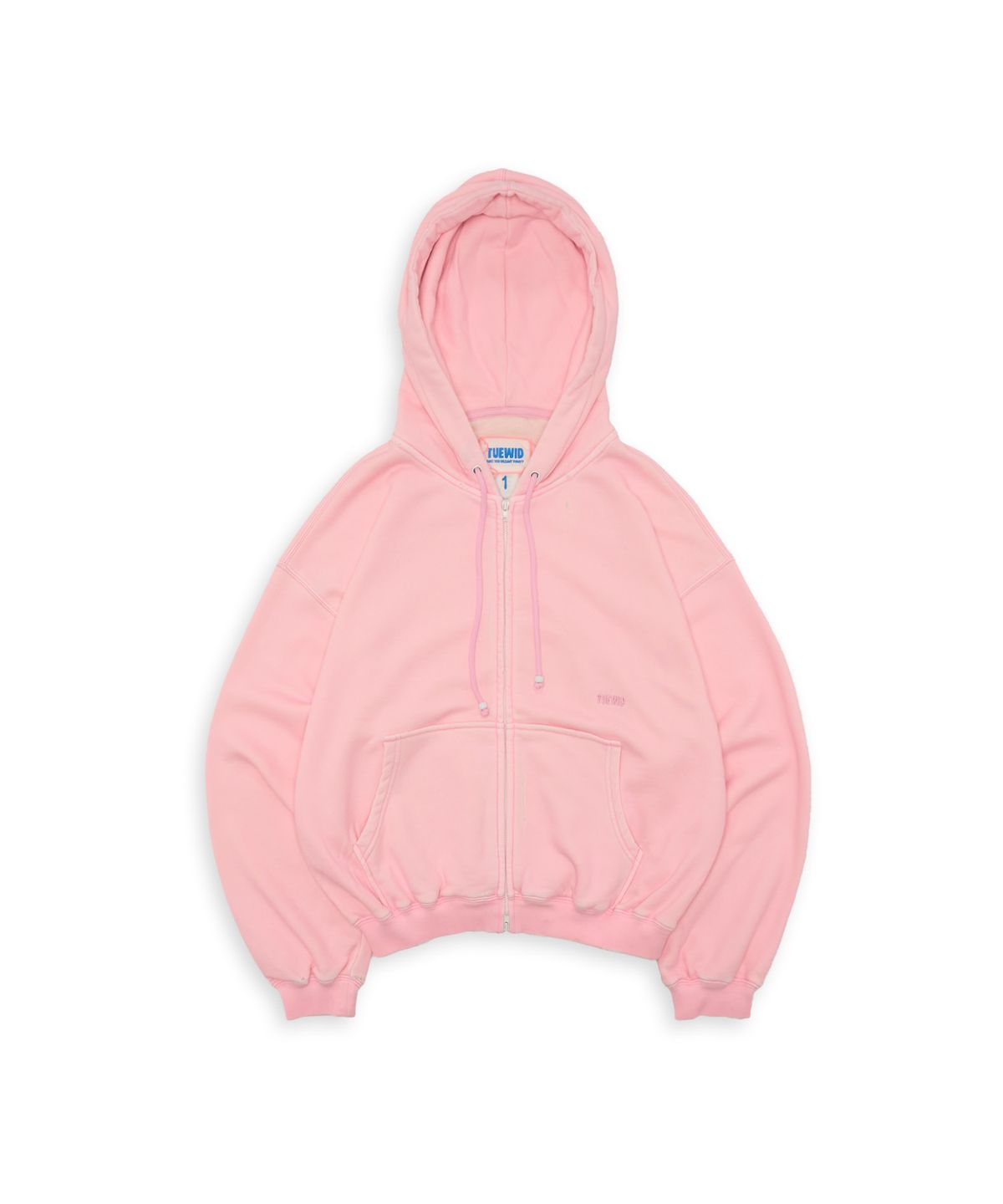 투위드(TUEWID) Tuewid classic embroidery set up zip up in blush pink
