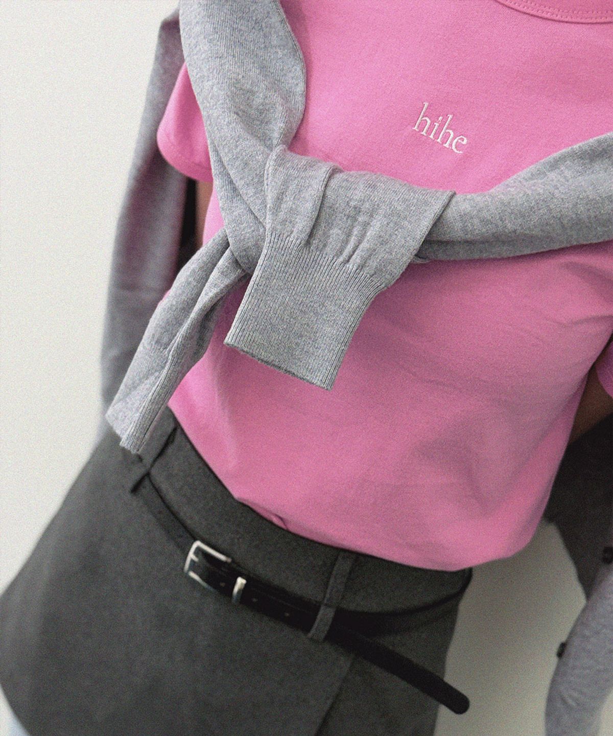 히헤(HIHE) Small Logo Top_Pink