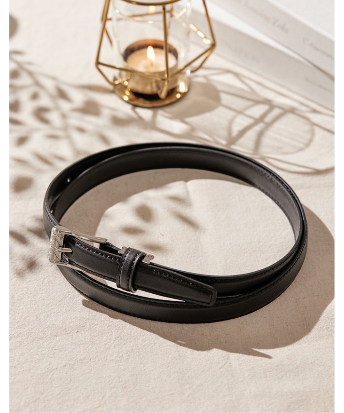 닥스 여성 액세서리(DAKS WOMENS ACCESSORIES) 블랙 체크 시그니처 여성벨트_DBBE6E748BK