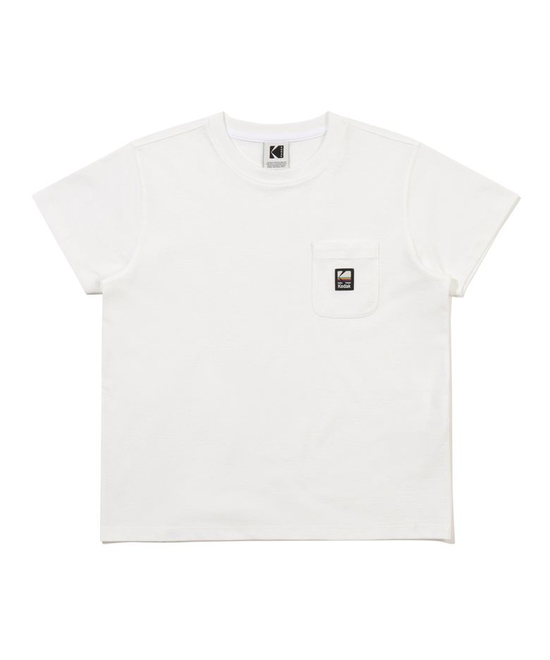 레인보우 소로나 포켓 반팔 티셔츠 우먼 WHITE