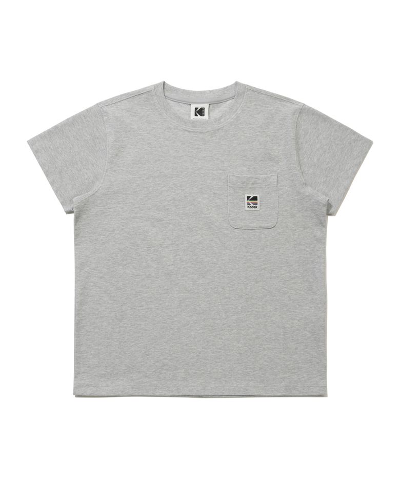 레인보우 소로나 포켓 반팔 티셔츠 우먼 MELANGE GREY