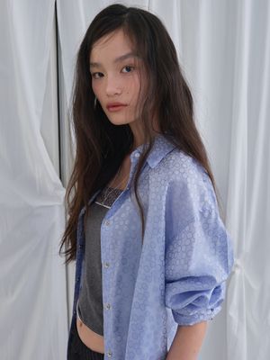 슬리키 써클 셔츠 Sleeky Circle Shirt (Blue)