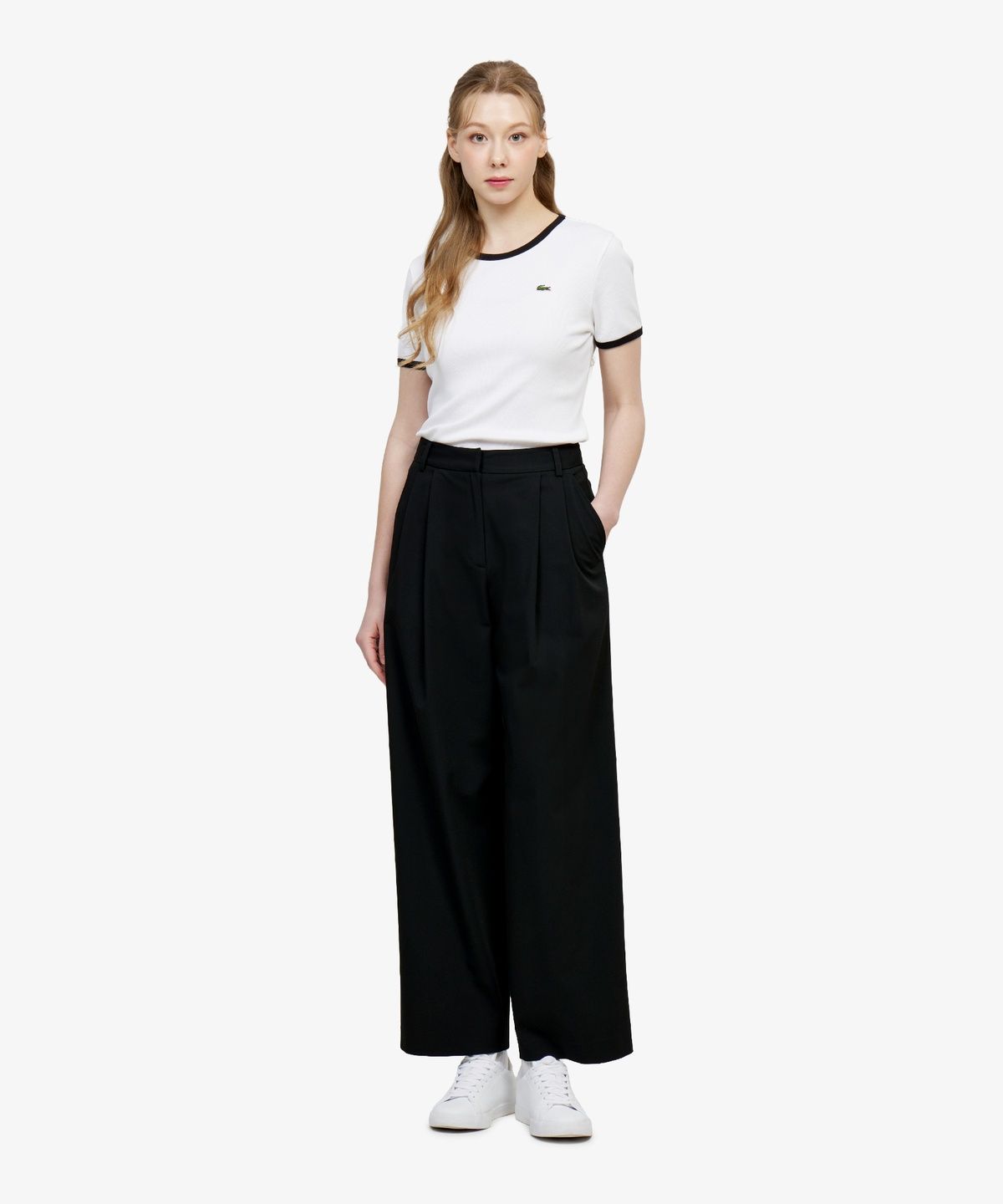 라코스테(LACOSTE) 여성 스프링 턱 팬츠 HF115E-56G 031