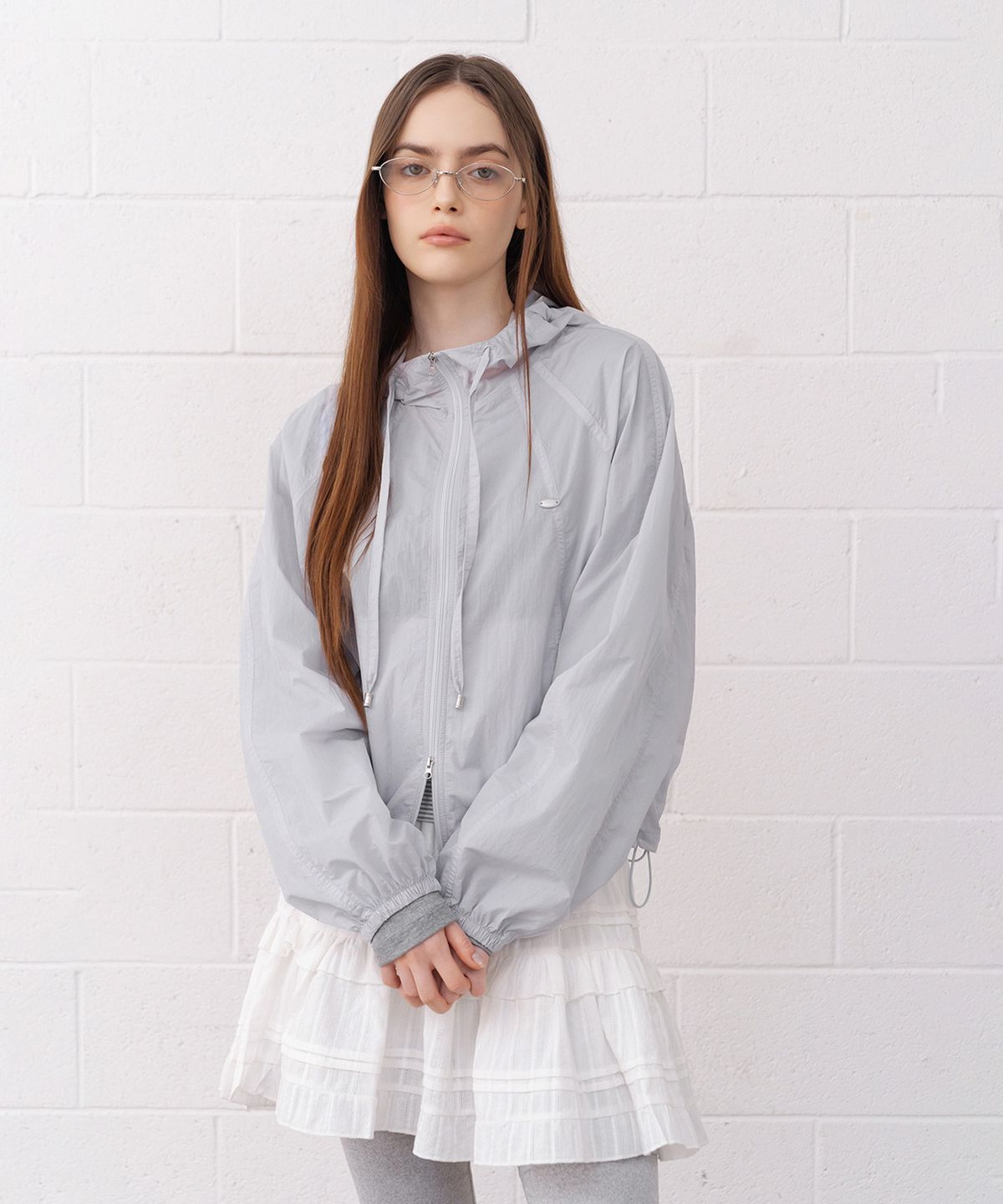 미쏘(MIXXO) 시스루 긴팔 후드 점퍼_MIWJJG502G