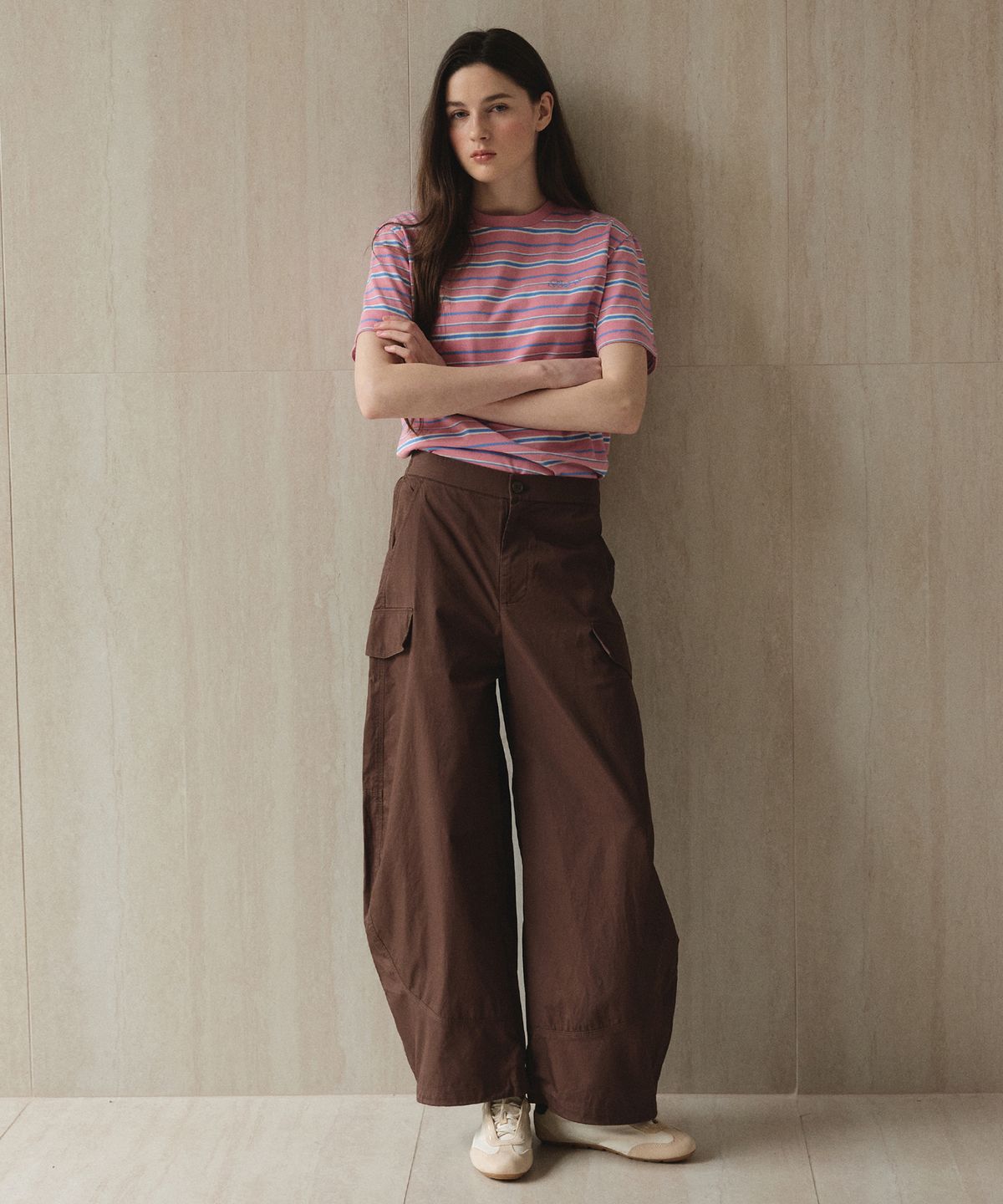 스튜디오앤파르크(STUDIO&PARC) Cargo Cutline Pants_Brown