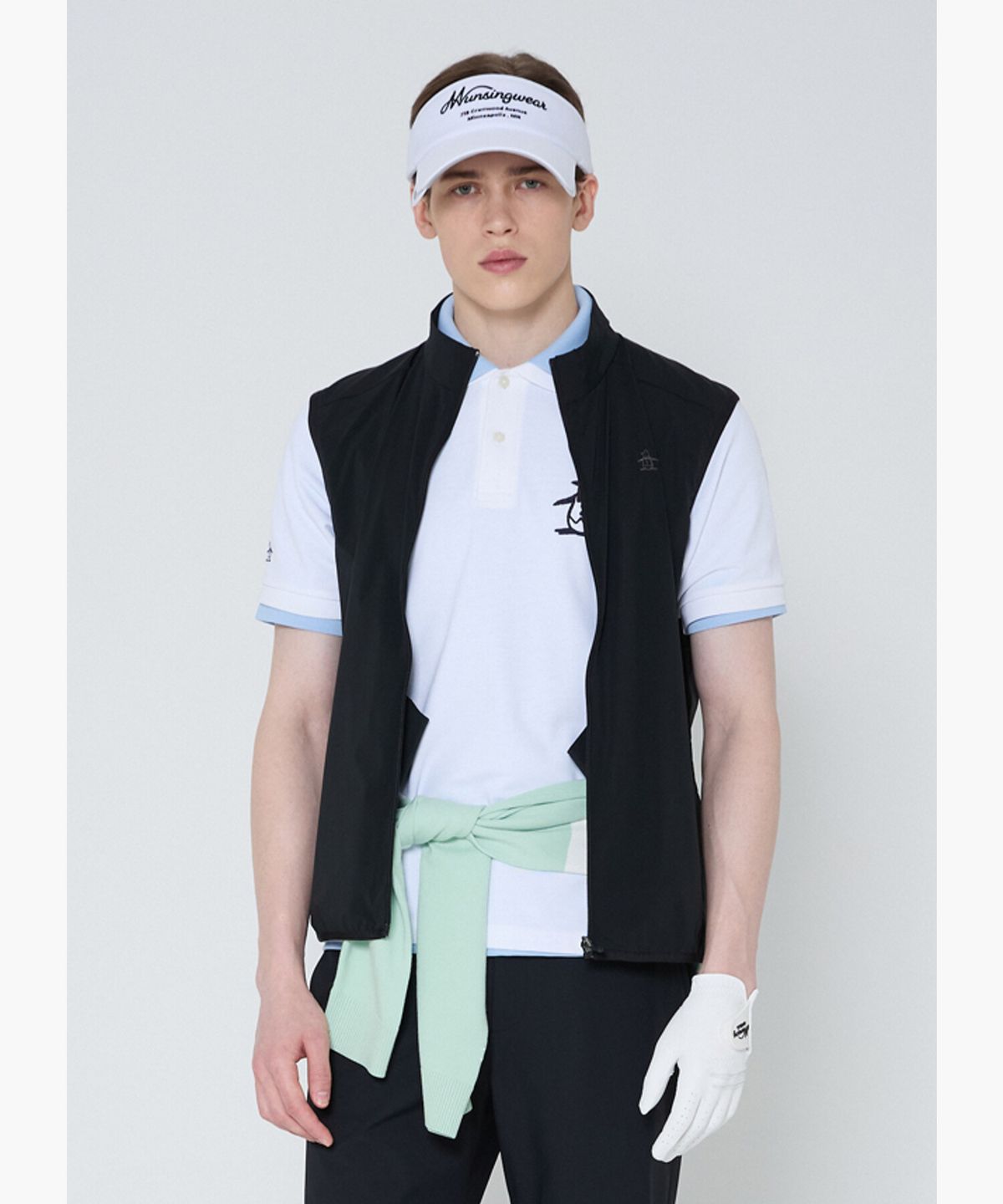 먼싱웨어(MUNSINGWEAR) 남성 썸머 경량 베스트 블랙 MR221MWV41