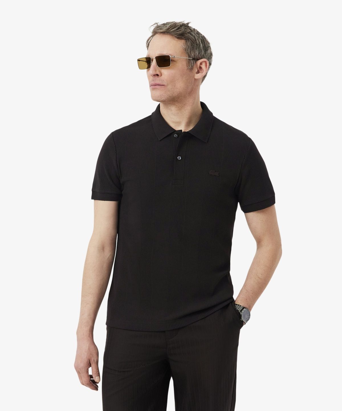 라코스테(LACOSTE) 남성 립조직 반팔 폴로 셔츠 DH2195-56G 3LA