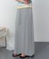Jersey Straight Maxi Skirt - Melange Grey