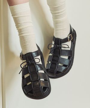 소가죽 리본 피셔맨 샌들 58323