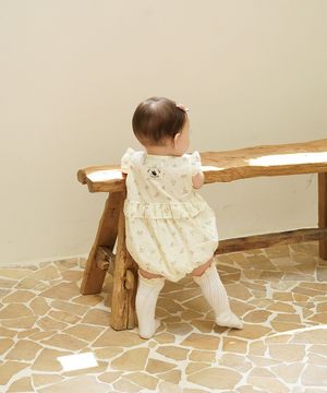 어여쁘게 귀여운 꽃이 우리 아가랑 닮았죠 - 아기 민소매 바디슈트