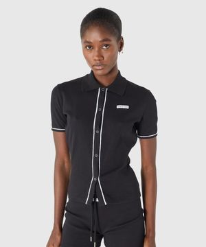 (W) 큐트 70S 숏슬리브 폴로 티셔츠 블랙 CUTE 70S SS POLO T-SHIRT BK99 BLACK