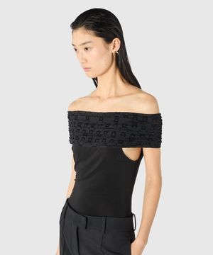 (W)  저지 뷔스티에 탑 블랙 JERSEY BUSTIER TOP BK99 BLACK