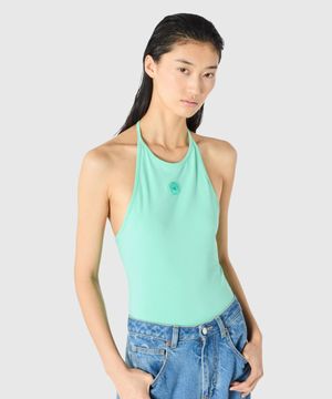 (W) 펄 로고 슬리브리스 탑 라이트 아쿠아 그린 PEARL LOGO SL TOP GN02 LIGHT AQUA GREEN