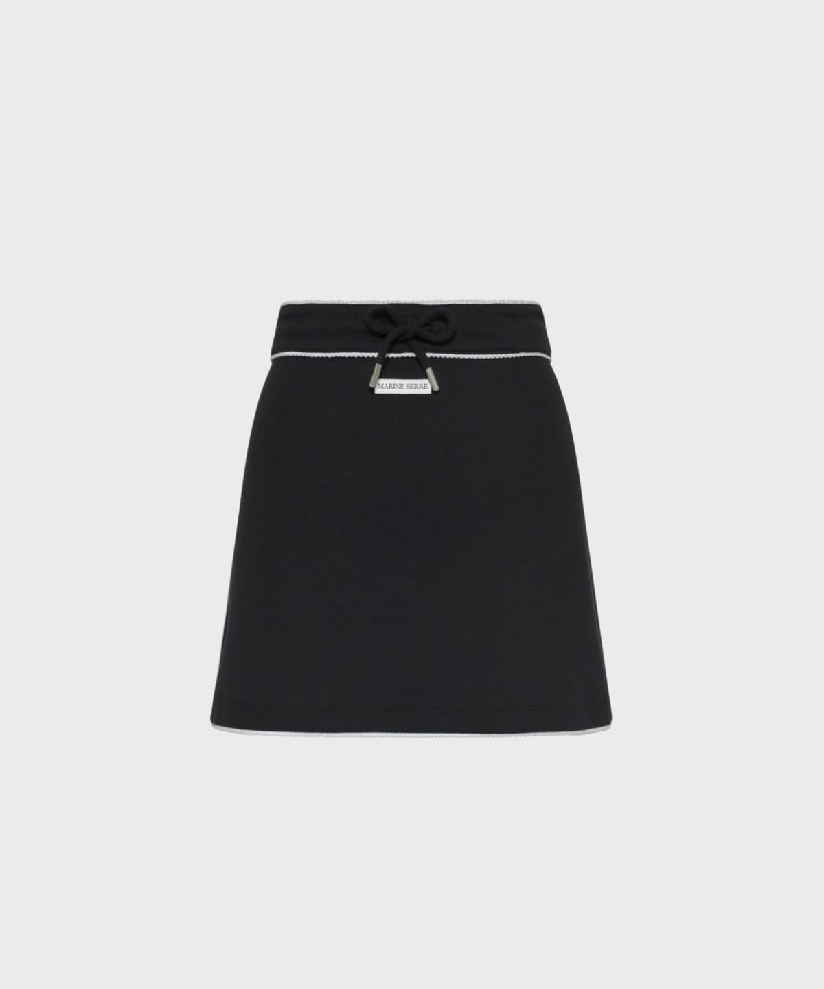 마린 세르(MARINE SERRE) (W) 큐트 70S 미니 스커트 블랙 CUTE 70S MINI SKIRT BK99 BLACK