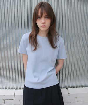 All-Day Cotton Rib T-shirt - Polar Sky-Blue