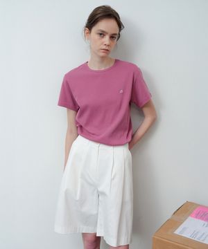 All-Day Cotton Rib T-shirt - Dusty Plum