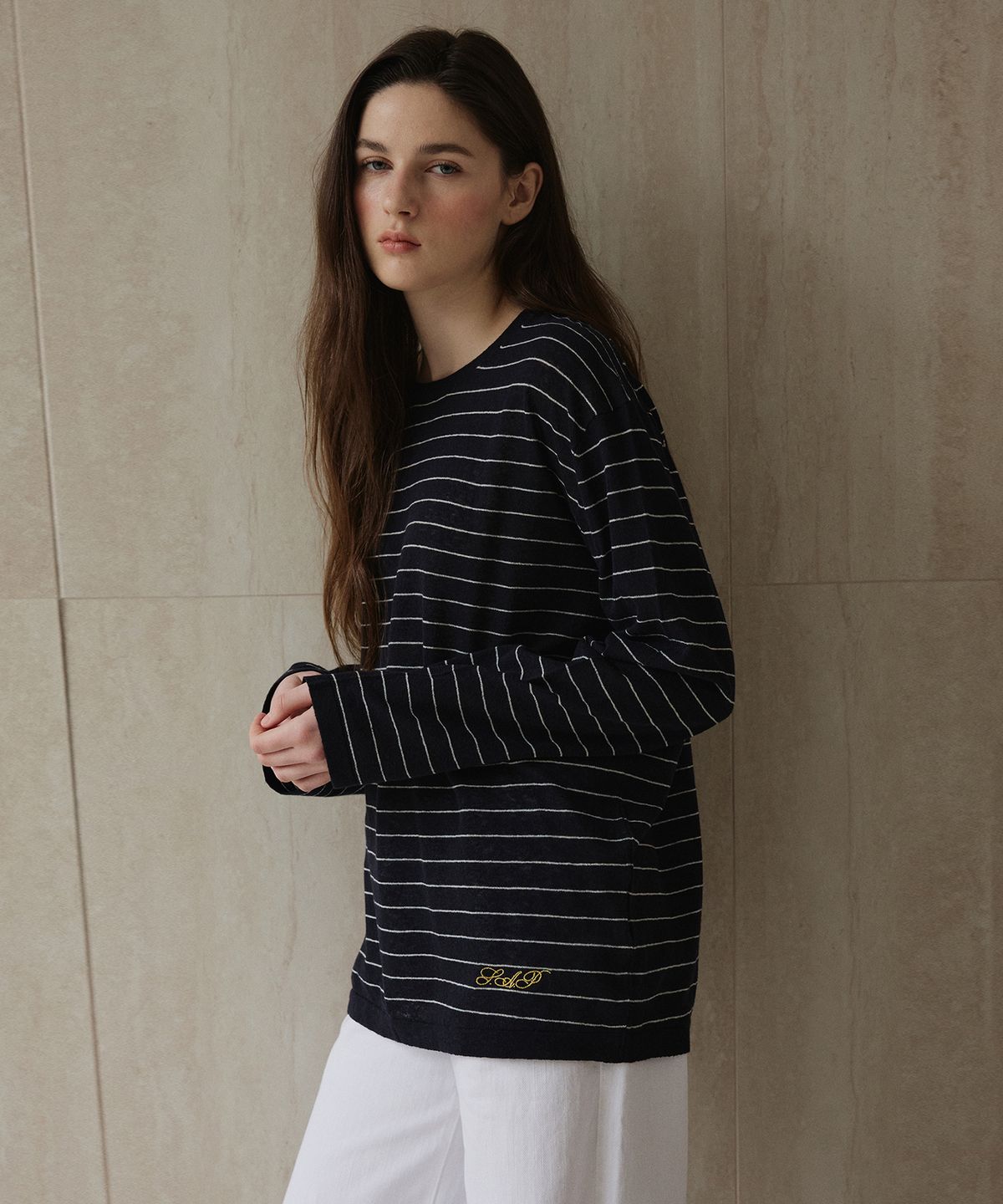 스튜디오앤파르크(STUDIO&PARC) Striped Knit_Navy