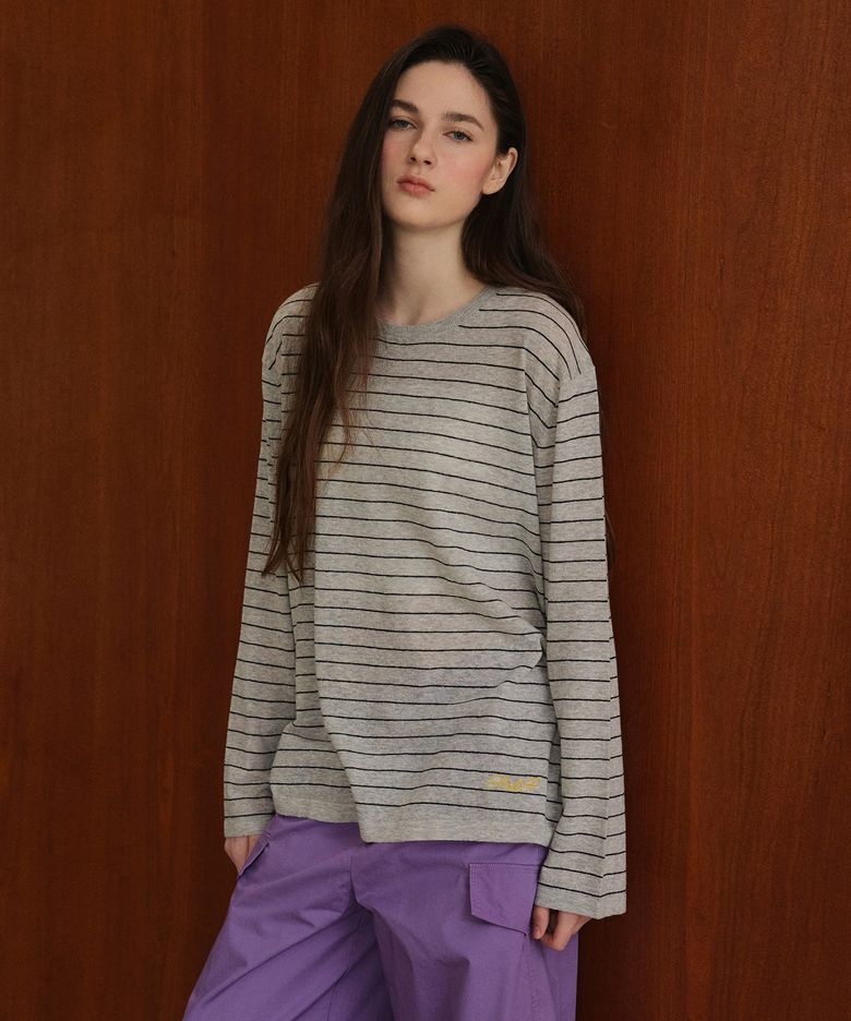 Striped Knit_Grey