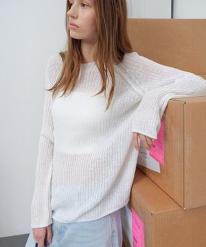 Dry Slub Rib Knit - Off White