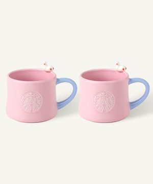 젤리덕 핑크 머그 세트 296ml (2P)