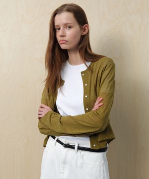 Light Linen Cardigan - Matcha Olive